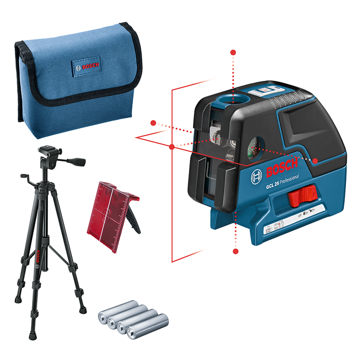 Bosch GCL 25 Point/Line Laser with Tripod and Protective Bag - 0601066B01
